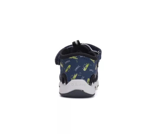 D.D.Step kék gördeszka mintás fiú quick dry szanda