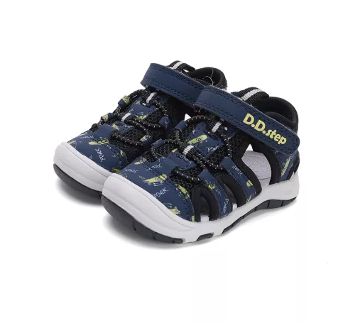 D.D.Step kék gördeszka mintás fiú quick dry szanda