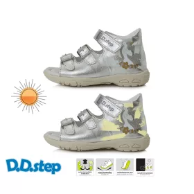 D.D.step ezüst UV reaktív lány unikornisos bőr szandál 