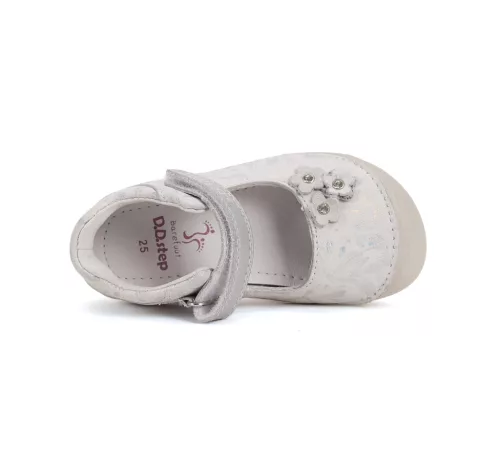 D.D.Step ezüst barefoot virágos lány nyitott cipő