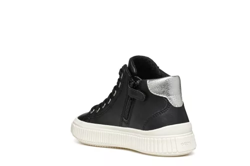 Geox magasszárú lány fekete fűzős sneaker 