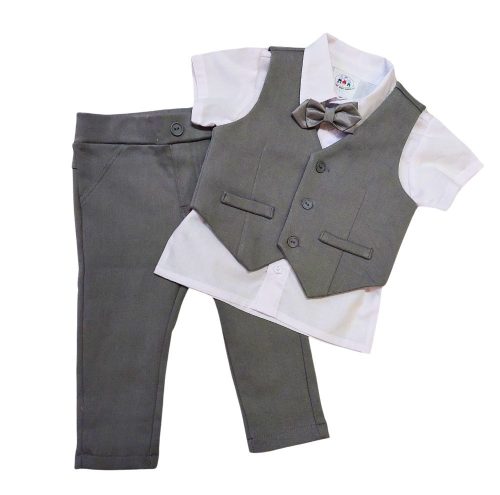 Fiú nadrág, mellény, ing, nyakkendő alkalmi gyerekruha
