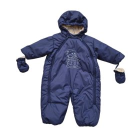 Sötétkék hóember mintás fiú babazsák