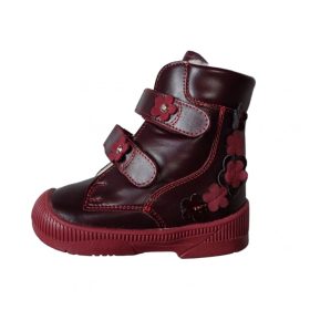 Maus bordó supinált virág mintás bélelt bakancs 