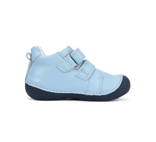 D.D.Step világoskék maci mintás fiú bőr cipő