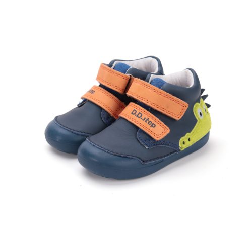 D.D.Step krokodilos fiú bőr átmeneti gyerekcipő