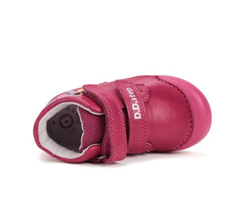 D.D.Step pink virágos első lépéses lány cipő
