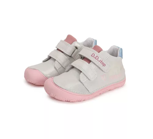 D.D.step ezüst Barefoot UV reaktív lány gyerekcipő