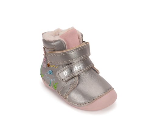 D.D.Step szőrmés 2 tépőzáras lány téli bakancs