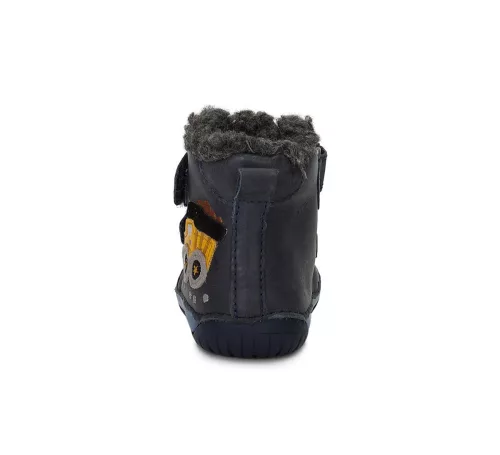 D.D.step Barefoot sötétkék fiú bélelt gyerekcipő
