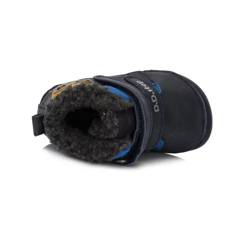 D.D.step Barefoot sötétkék fiú bélelt gyerekcipő