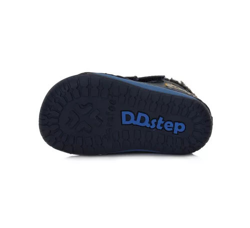 D.D.step Barefoot sötétkék fiú bélelt gyerekcipő