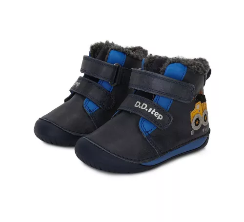 D.D.step Barefoot sötétkék fiú bélelt gyerekcipő