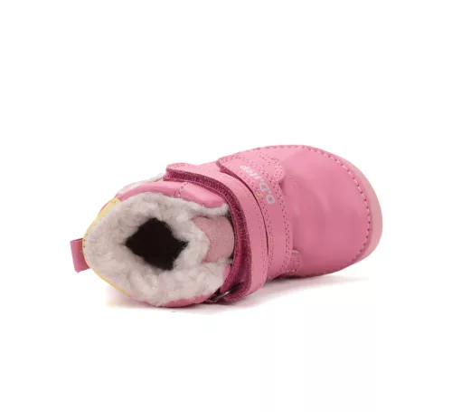 D.D.Step rózsaszín barefoot lány szőrmés bakancs