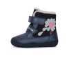 D.D.Step sötétkék virágos lány téli cipő 