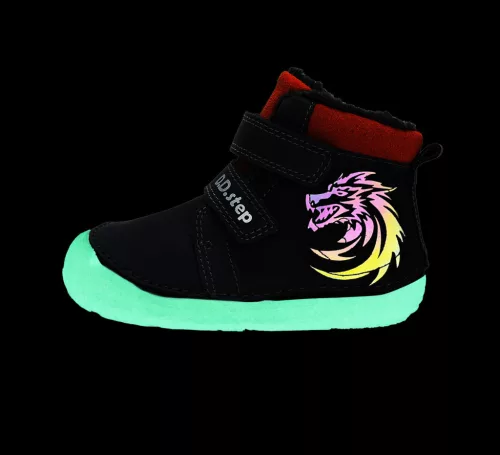 D.D.Step fluoreszkáló talpú fiú bundás bakancs 
