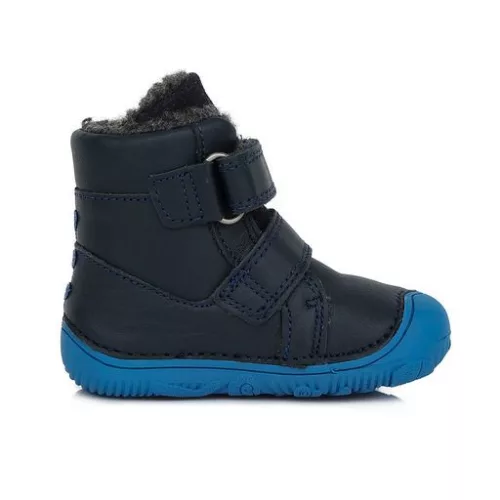 D.D.step Barefoot talpú fiú fekete téli cipő W073-457A