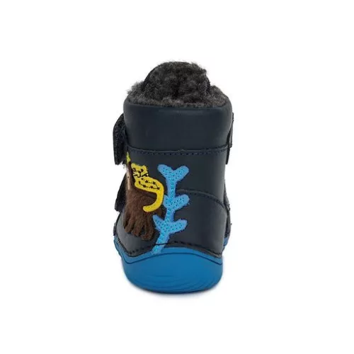 D.D.step Barefoot talpú fiú fekete téli cipő W073-457A
