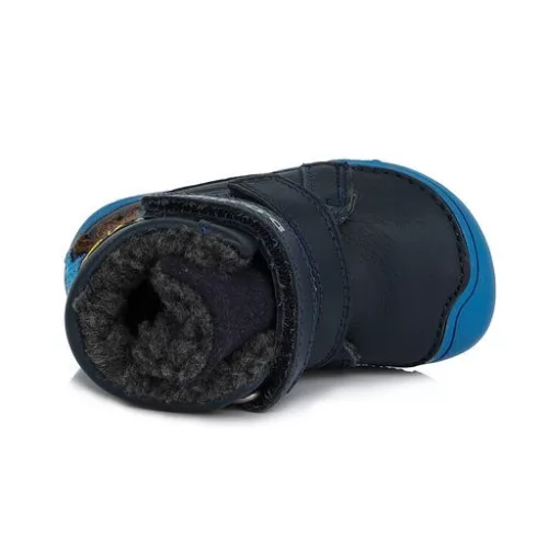 D.D.step Barefoot talpú fiú fekete téli cipő W073-457A