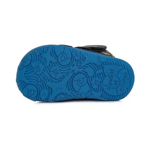 D.D.step Barefoot talpú fiú fekete téli cipő W073-457A