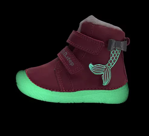 D.D.Step pink sellőuszony barefootos lány bakancs