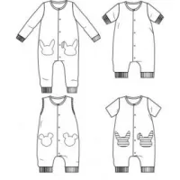 Tipegő rugdalózó body