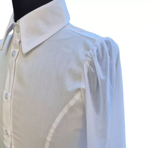 Fehér organza ujjú lány ing